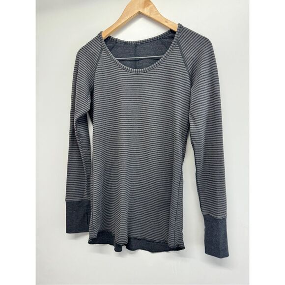 LULULEMON Long Sleeve Scoop Neck Reversible Tunic Size 8 Gray Pullover Style - Picture 4 of 9